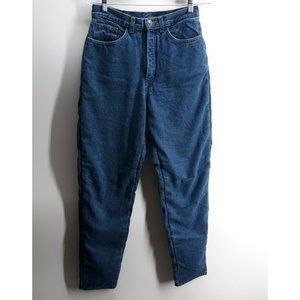 - LL Bean  Green Flannel Lined Jeans Women's Size 8 Tall Medium Wash MOM J…